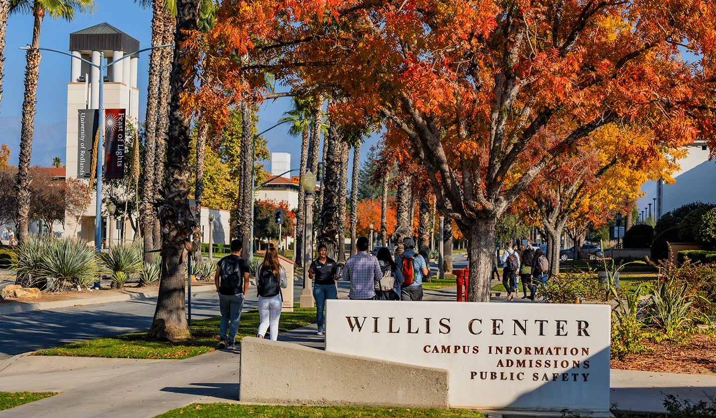 Redlands Willis Center view of campus
