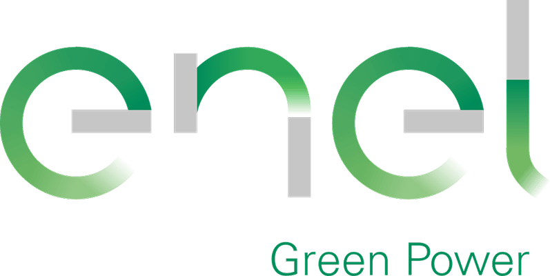 a green and white logo