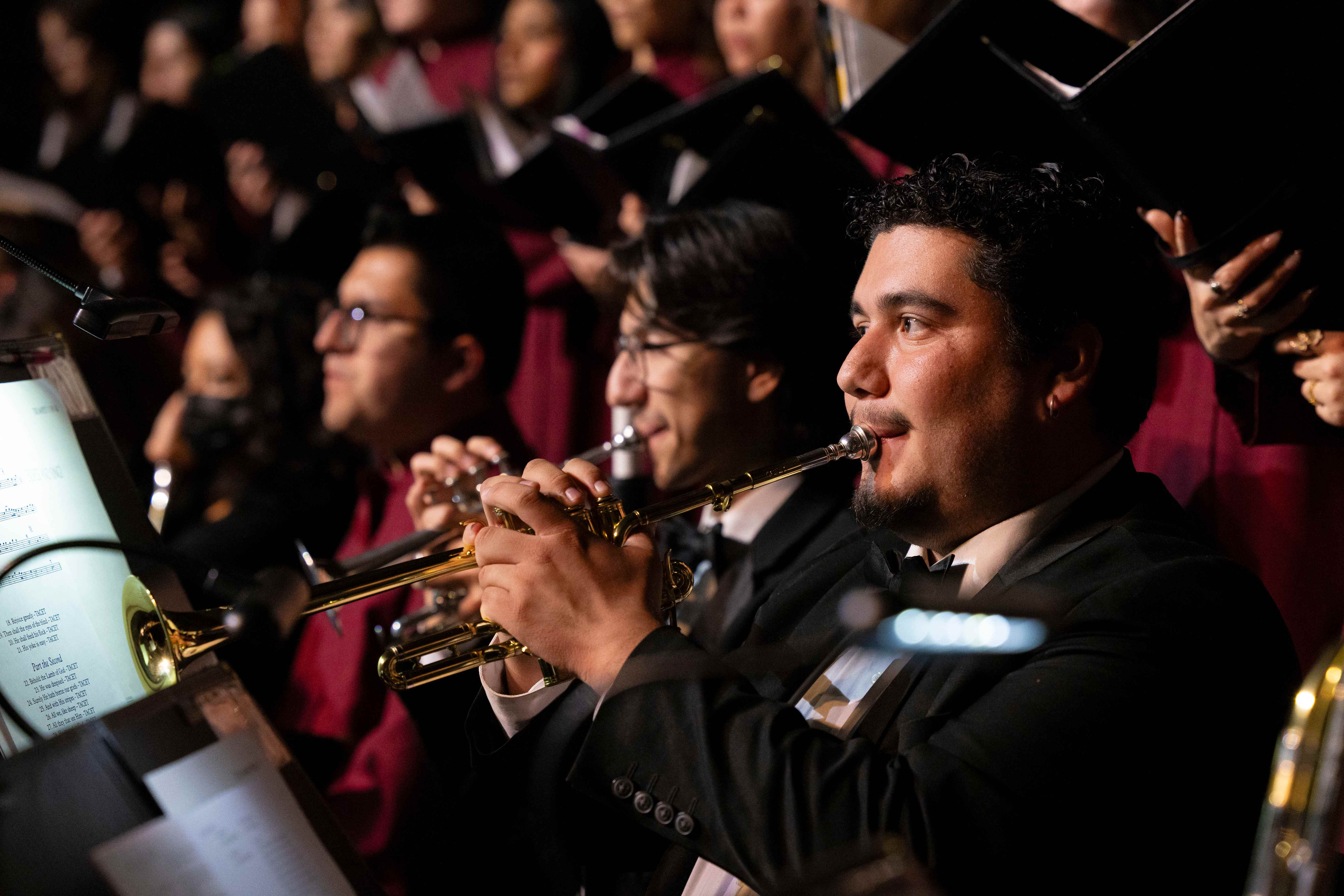 a group of people playing instruments