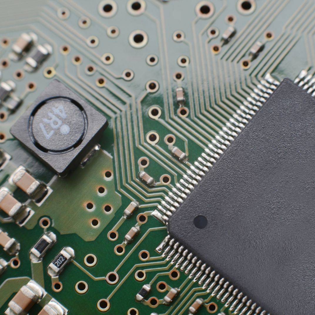 a close up of a circuit board