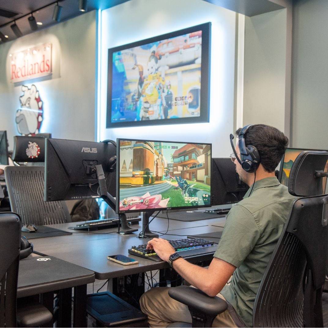 a man sitting at a computer