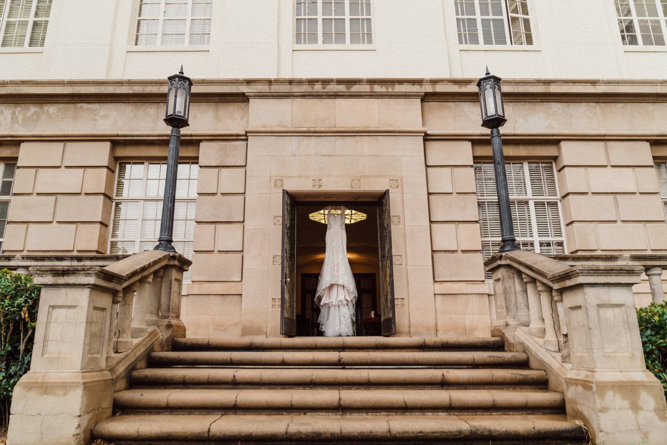 a bride in a wedding dress