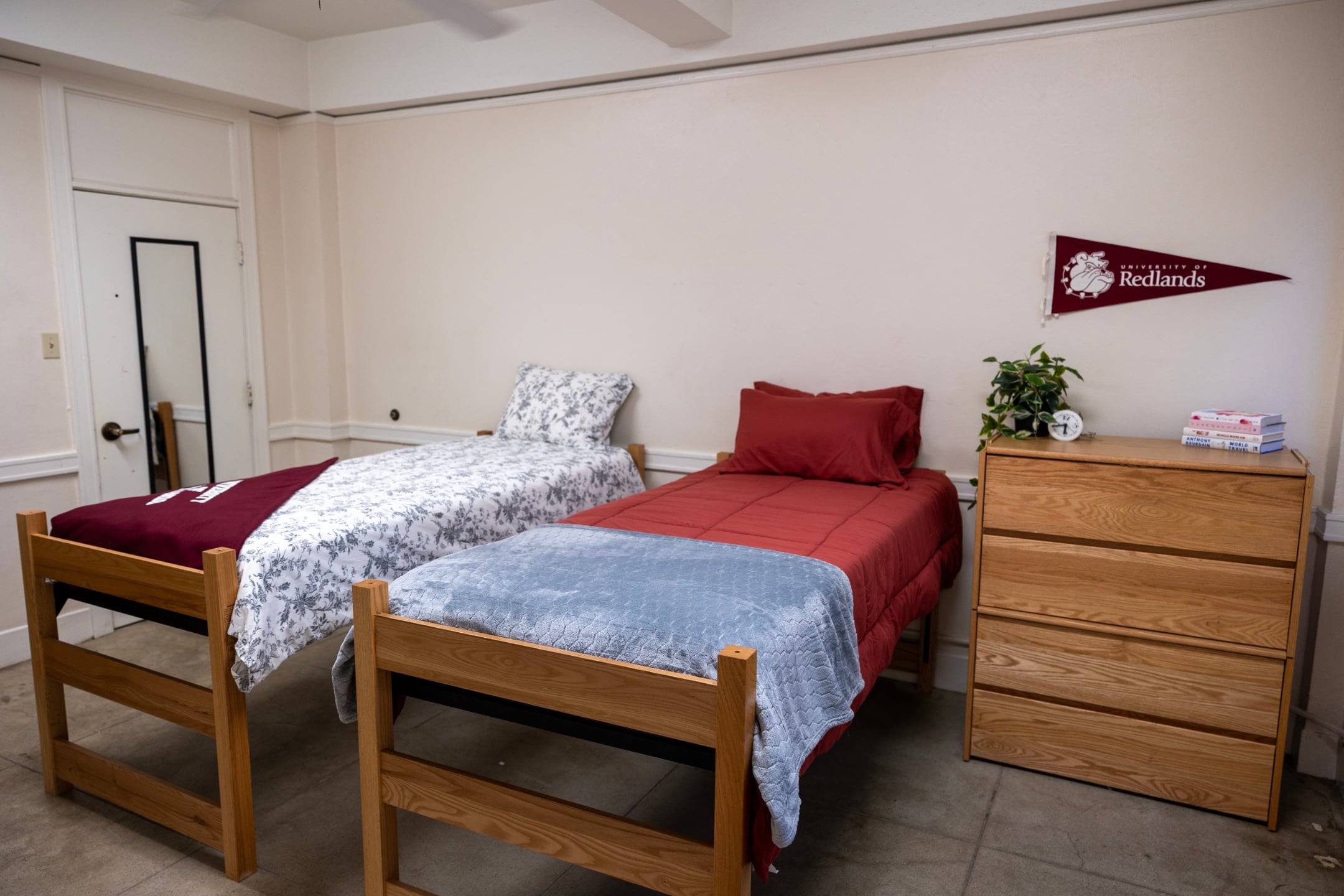 a room with two beds