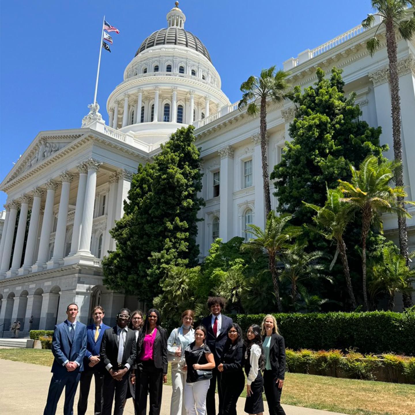 Mutiple media - Public Policy students in Sacramento