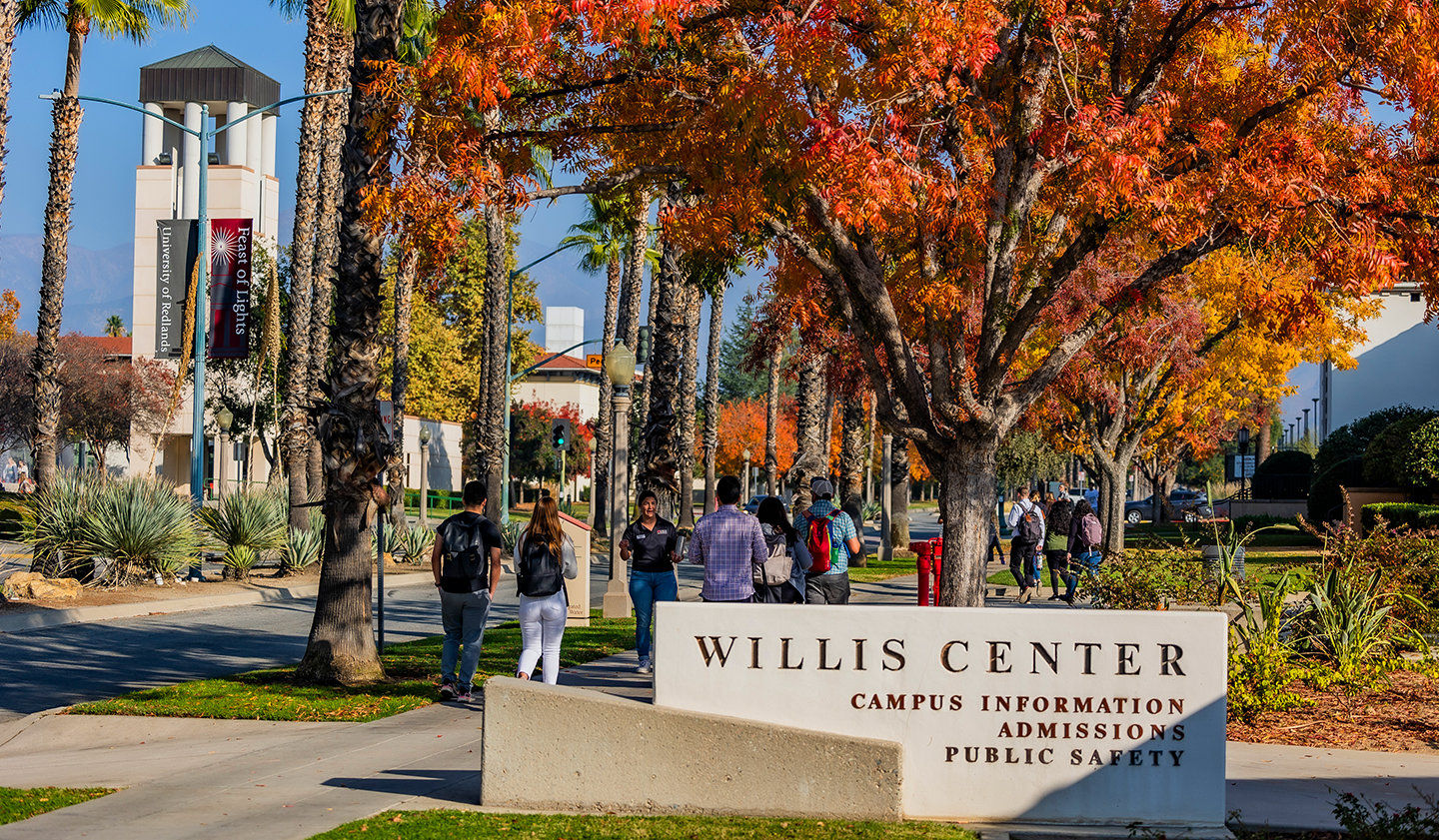 Redlands Willis Center view of campus