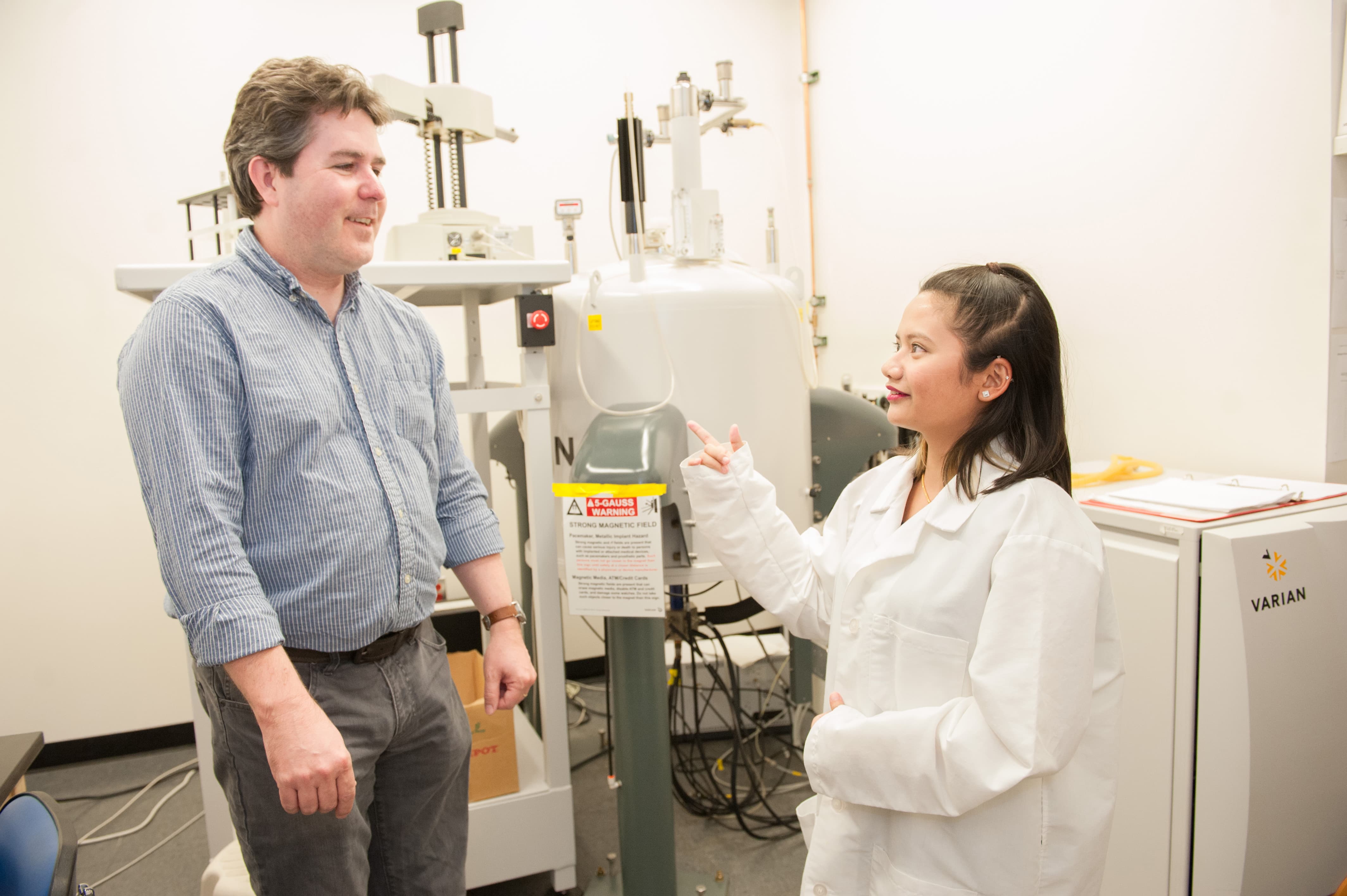 a man and woman in lab coats